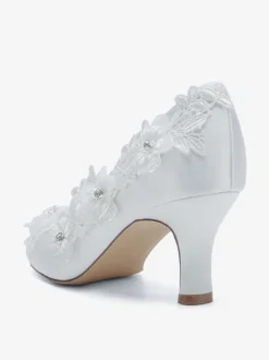 Chaussures de mariage Escarpins de mariée en satin à bout rond