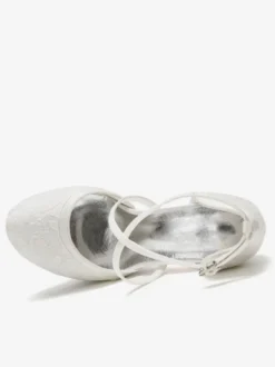 Chaussures de mariage Escarpins de mariée à bout rond brodés