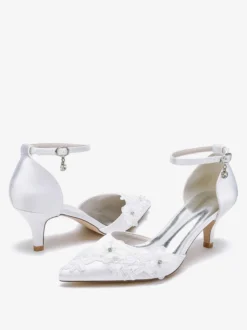 Chaussures de mariage Escarpins de mariée Satin Bout pointu