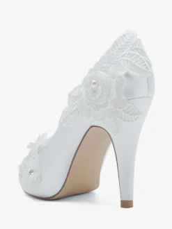 Chaussures de mariage Escarpins de mariée Satin Peep Toe