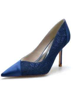 Chaussures de Mariage Femme à Talons Hauts avec Bout Pointu Unicolore