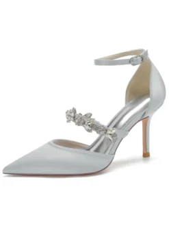 Chaussures de Mariage Femme à Talons Hauts avec Bout Pointu Unicolore