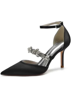 Chaussures de Mariage Femme à Talons Hauts avec Bout Pointu Unicolore
