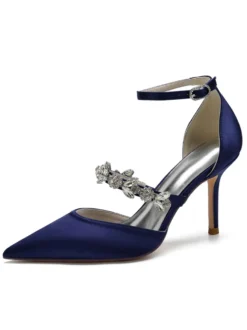 Chaussures de Mariage Femme à Talons Hauts avec Bout Pointu Unicolore