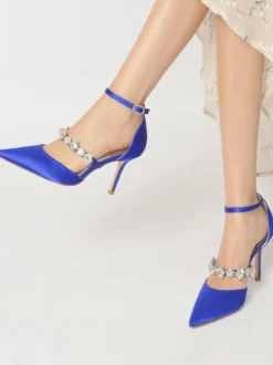 Chaussures de Mariage Femme à Talons Hauts avec Bout Pointu Unicolore