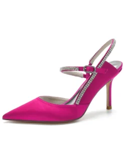 Chaussures de Mariage à Talons Hauts Femme avec Bout Pointu Unicolore