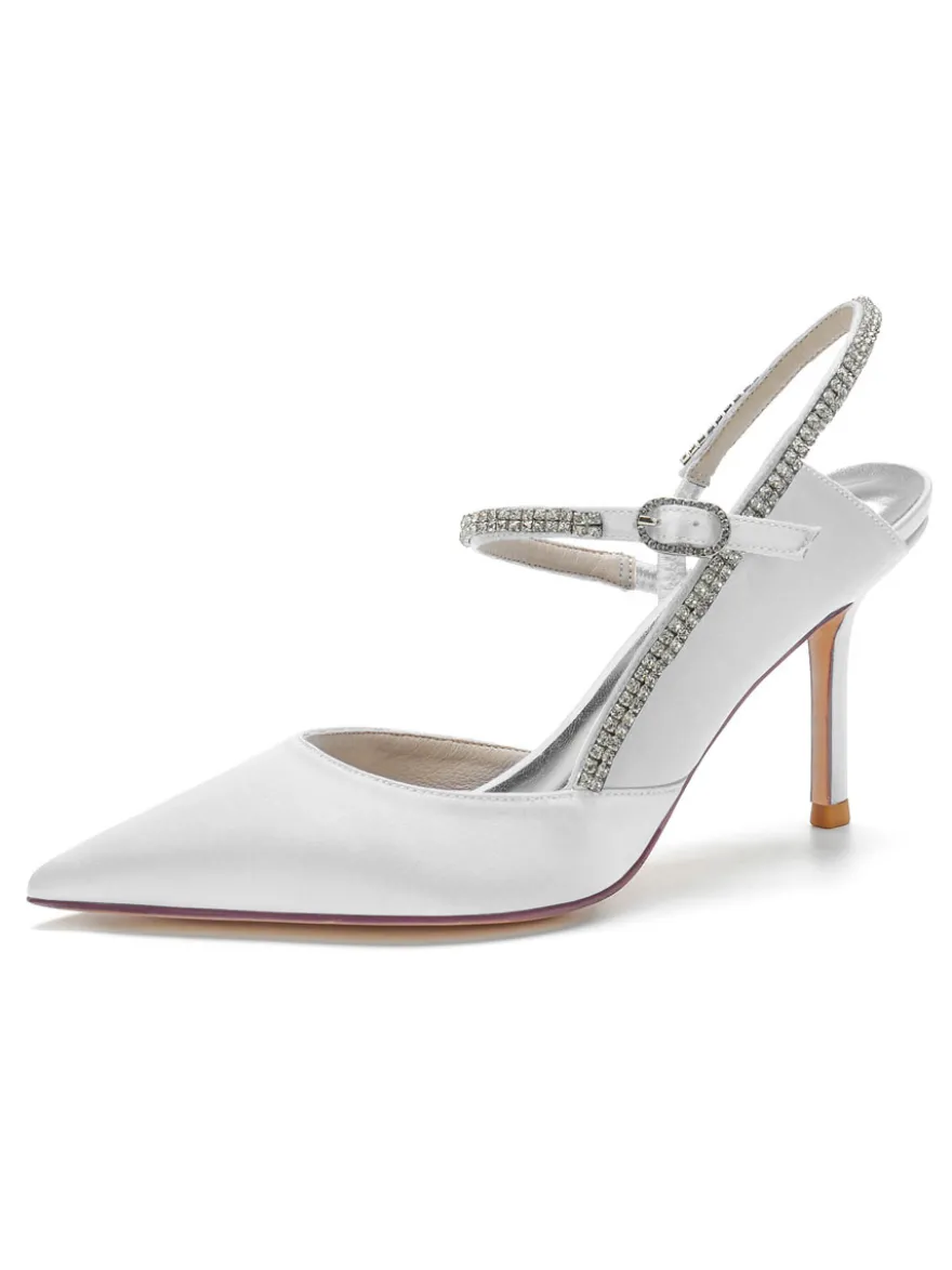 Chaussures de Mariage à Talons Hauts Femme avec Bout Pointu Unicolore
