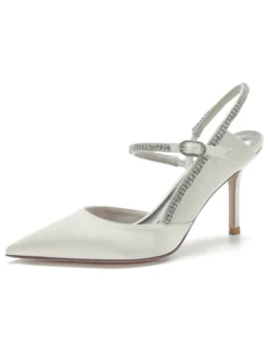 Chaussures de Mariage à Talons Hauts Femme avec Bout Pointu Unicolore