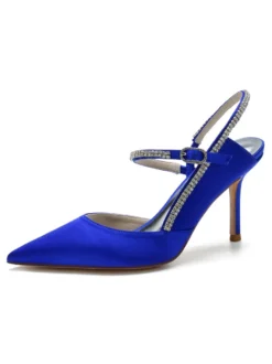 Chaussures de Mariage à Talons Hauts Femme avec Bout Pointu Unicolore