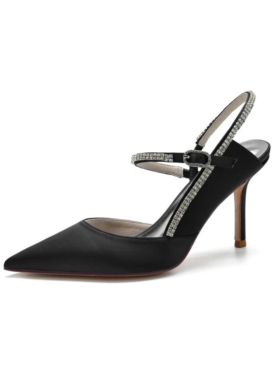 Chaussures de Mariage à Talons Hauts Femme avec Bout Pointu Unicolore
