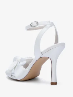 Chaussures de mariage à talons hauts avec nœud en satin