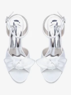 Chaussures de mariage à talons hauts avec nœud en satin