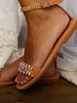 Chaussures de Mariée Femme avec Bout Ouvert en Paillettes Bicolores
