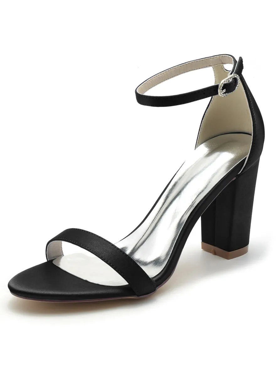 Chaussures de Mariées Femme avec Bout Ouvert Unicolore