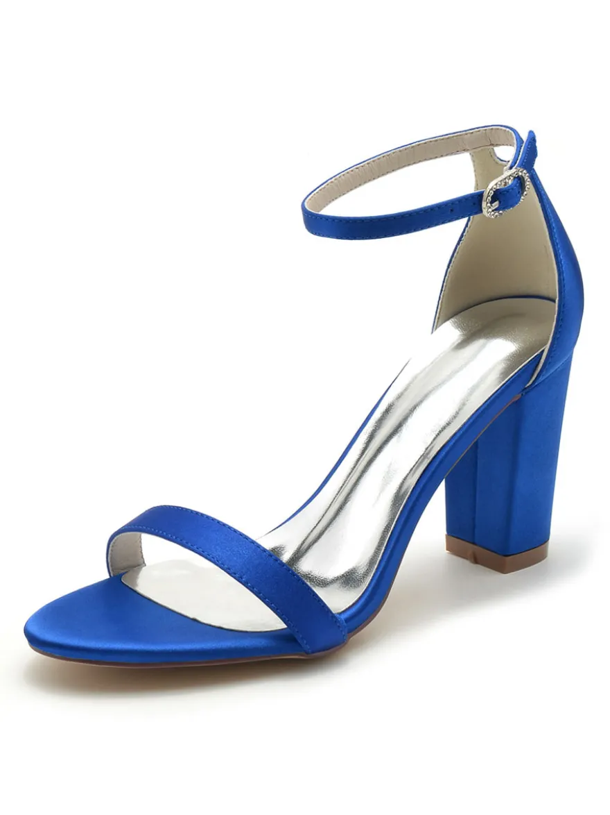 Chaussures de Mariées Femme avec Bout Ouvert Unicolore