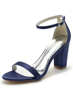Chaussures de Mariées Femme avec Bout Ouvert Unicolore