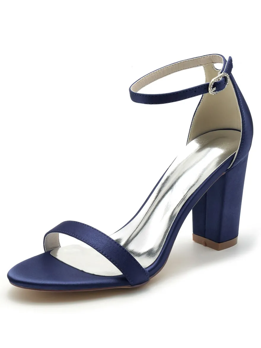 Chaussures de Mariées Femme avec Bout Ouvert Unicolore