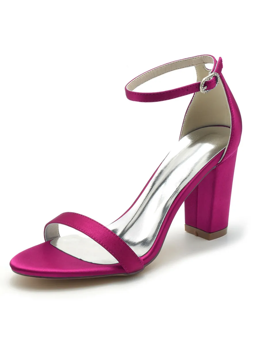 Chaussures de Mariées Femme avec Bout Ouvert Unicolore