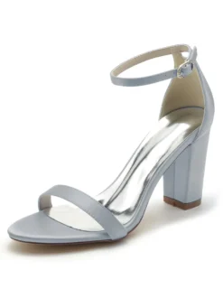 Chaussures de Mariées Femme avec Bout Ouvert Unicolore