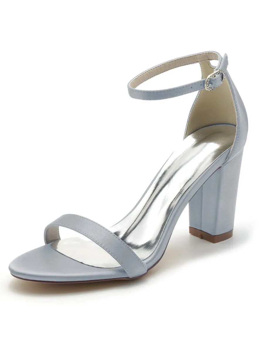 Chaussures de Mariées Femme avec Bout Ouvert Unicolore