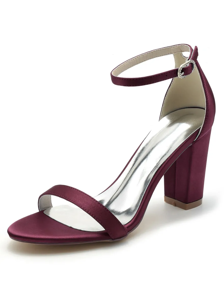 Chaussures de Mariées Femme avec Bout Ouvert Unicolore