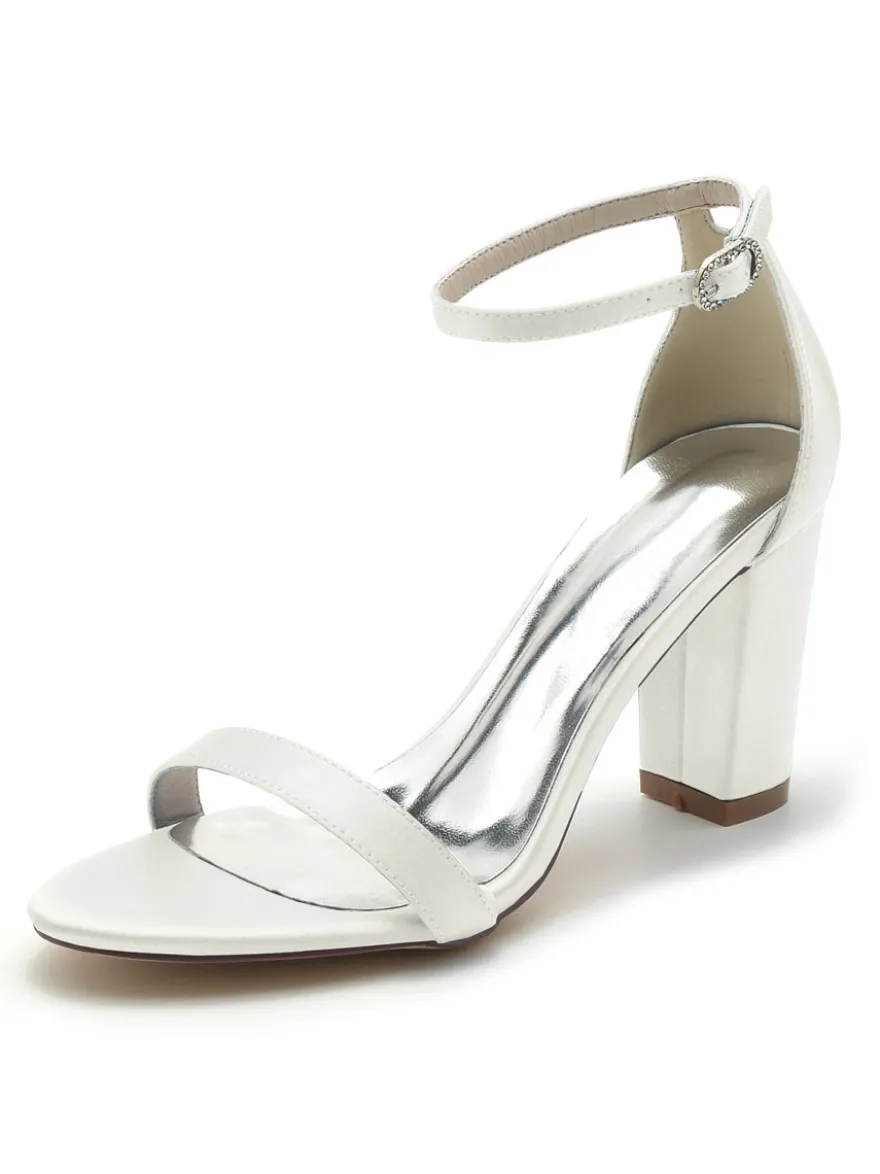 Chaussures de Mariées Femme avec Bout Ouvert Unicolore