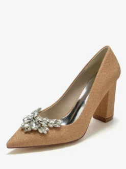 Chaussures de Mariées Femme avec Bout Pointu Unicolore