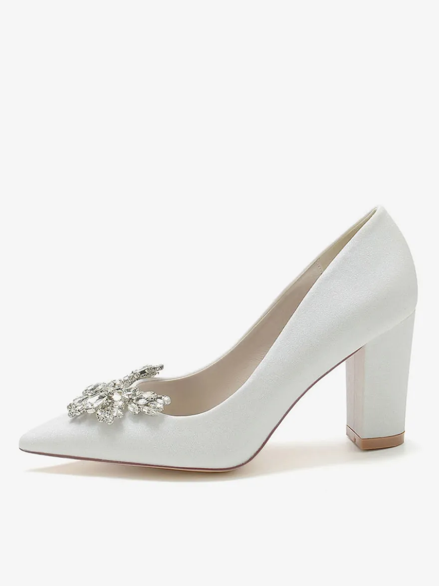 Chaussures de Mariées Femme avec Bout Pointu Unicolore
