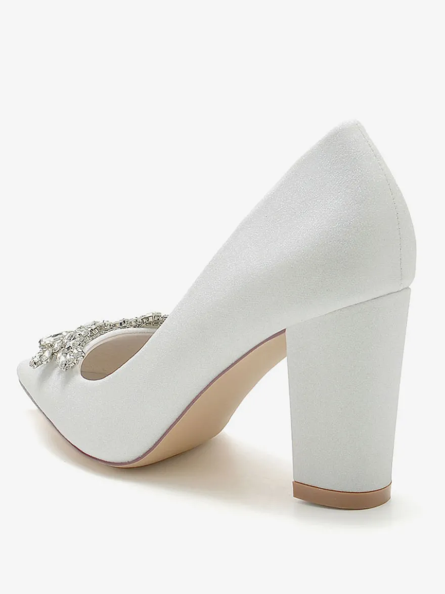 Chaussures de Mariées Femme avec Bout Pointu Unicolore