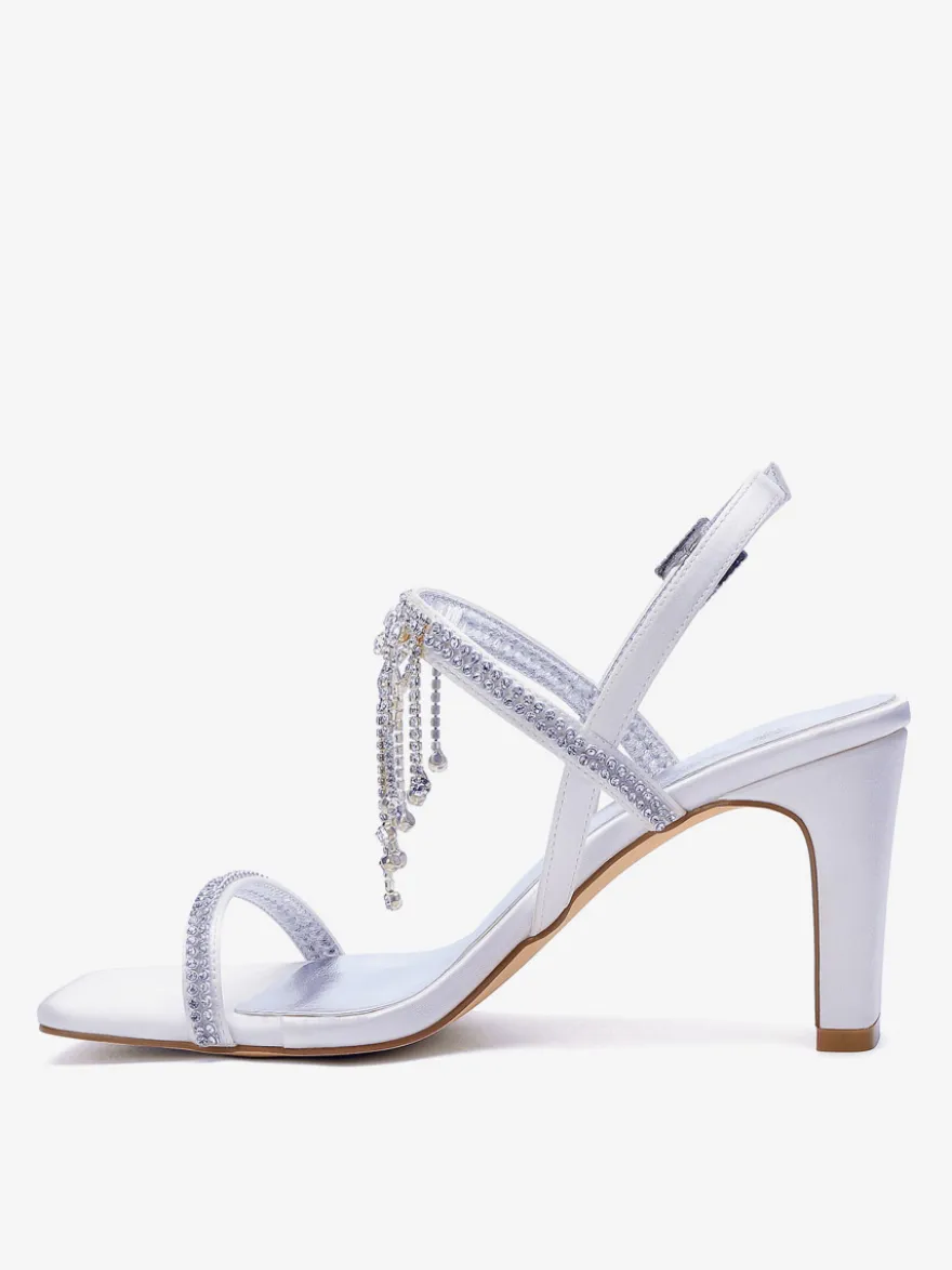 Chaussures de mariée à talons compensés et strass chaussures de mariage à talons hauts