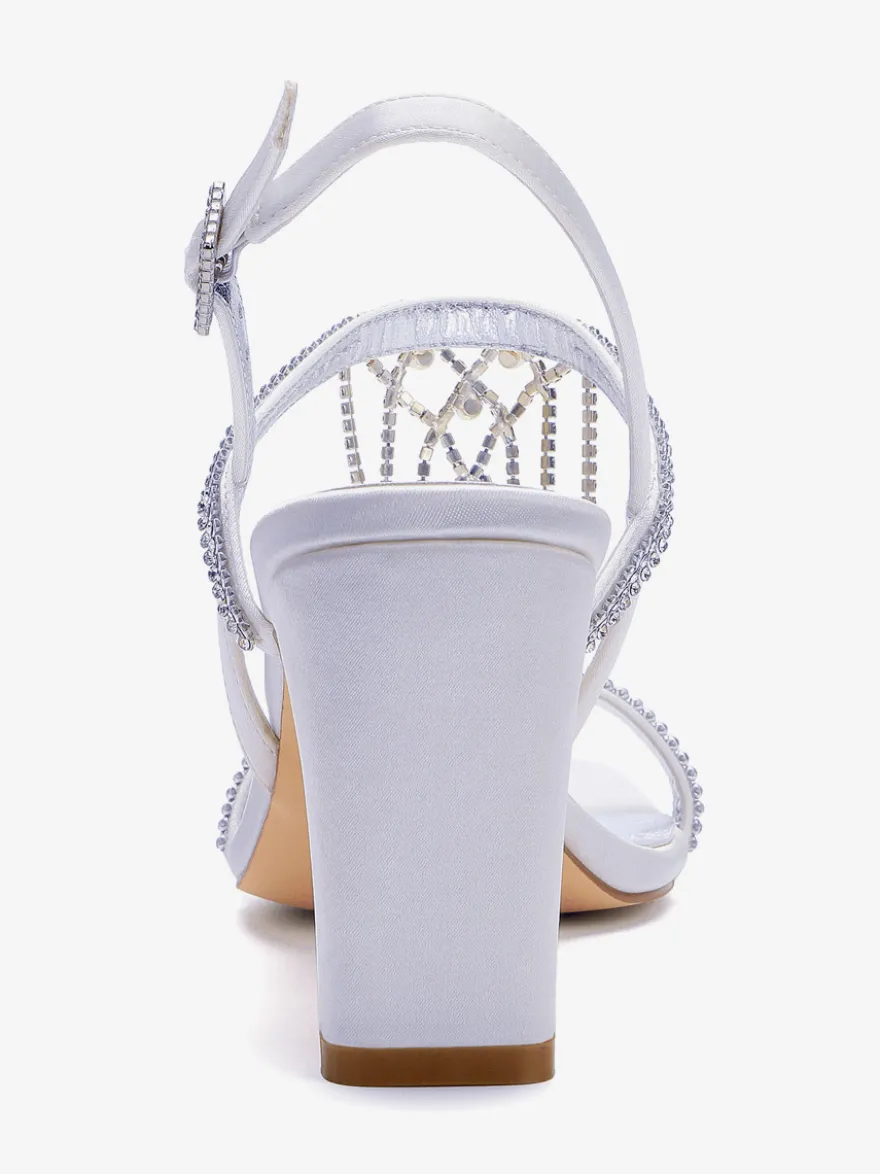 Chaussures de mariée à talons compensés et strass chaussures de mariage à talons hauts
