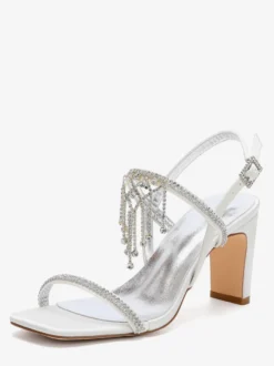 Chaussures de mariée à talons compensés et strass chaussures de mariage à talons hauts
