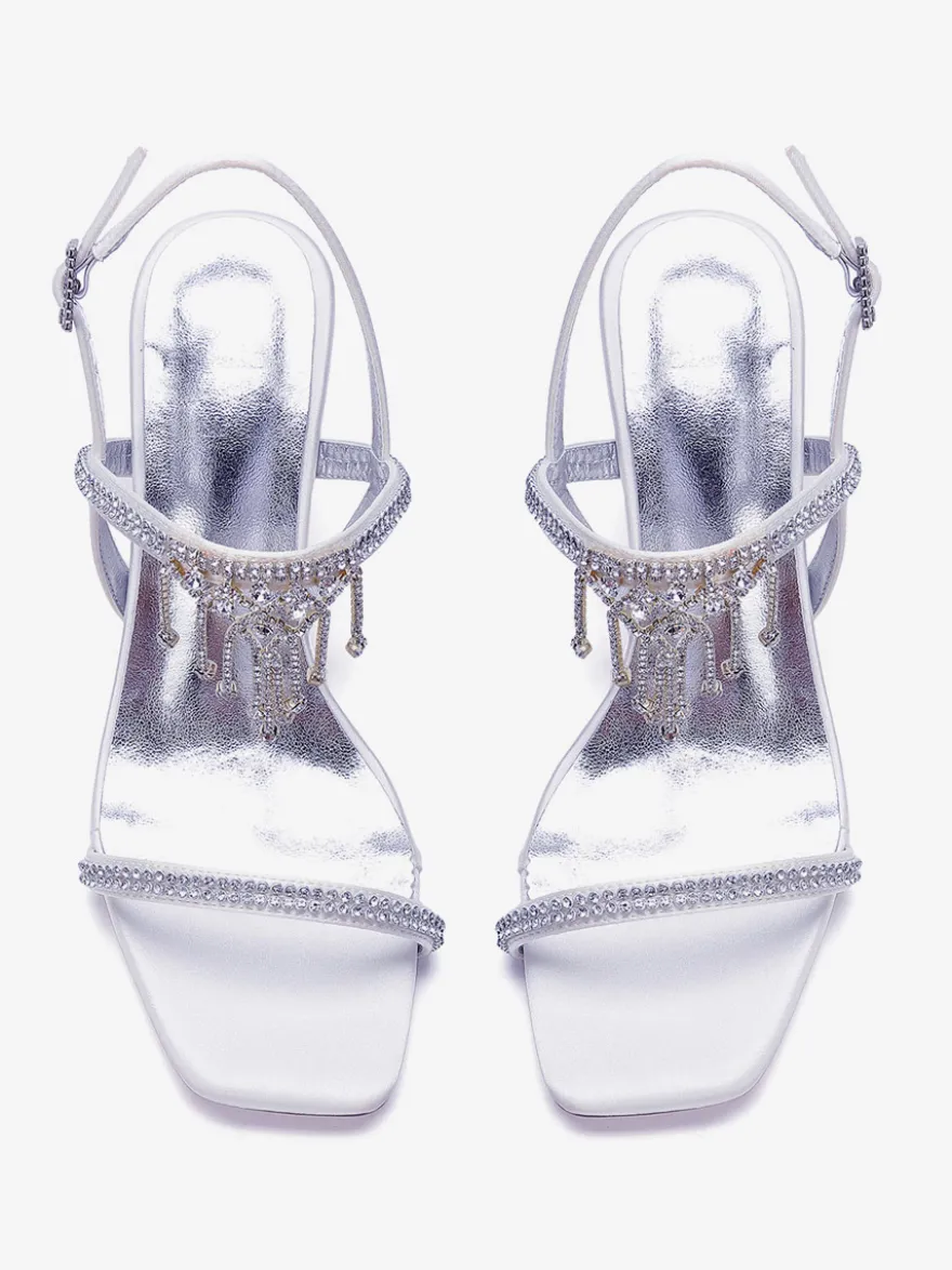 Chaussures de mariée à talons compensés et strass chaussures de mariage à talons hauts