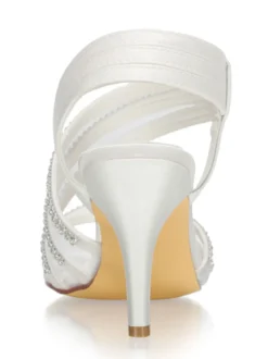 Chaussures De Mariée Transparentes Sandales De Mariage Bride Strass