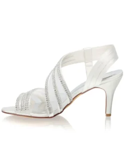 Chaussures De Mariée Transparentes Sandales De Mariage Bride Strass