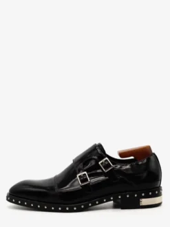Chaussures de moine pour hommes de retour à l'école rivets en cuir de vache sangle de moine unique pour les occasions formelles chaussures mocassins