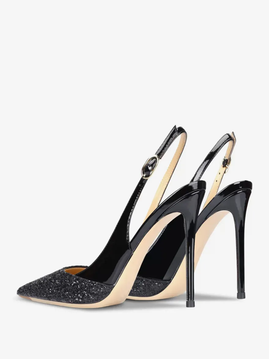 Chaussures de soirée pour femmes Chaussures de bal à talons hauts en patchwork pailleté