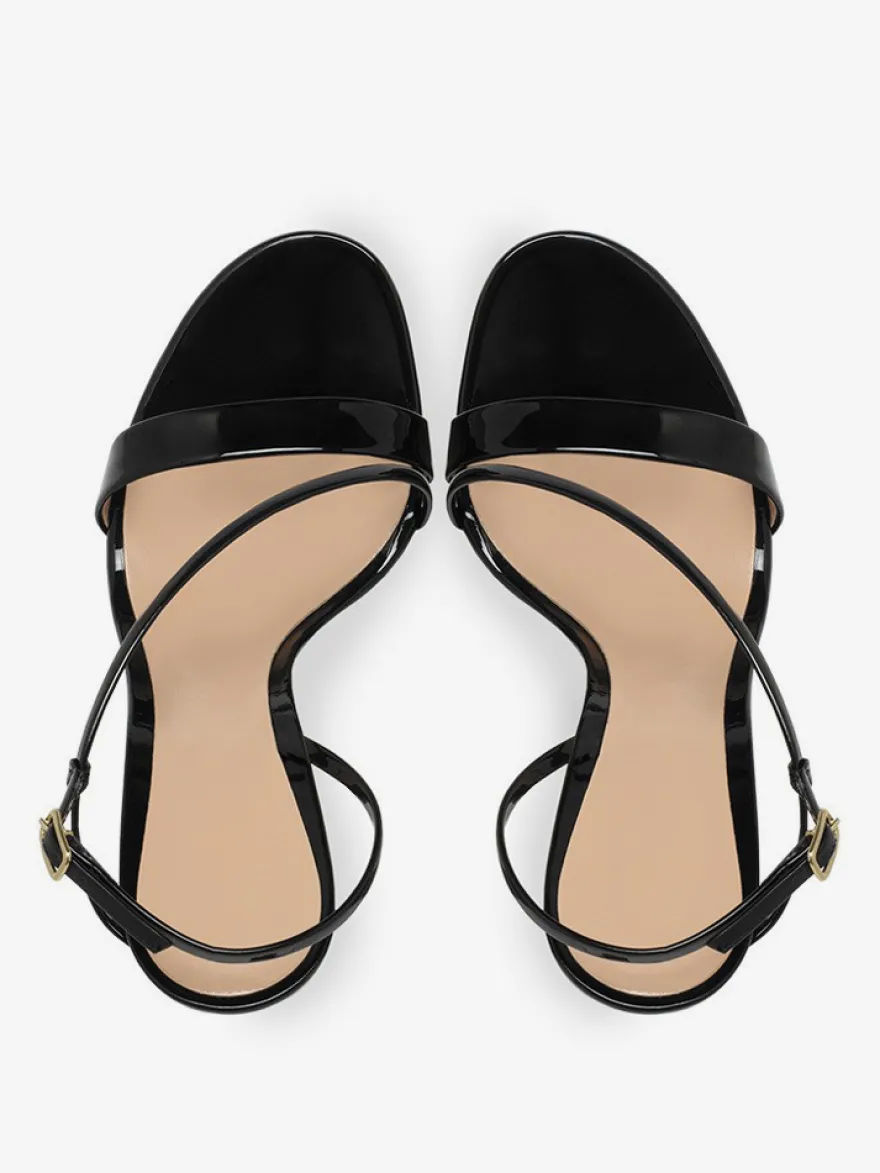 Chaussures de soirée à talons hauts et à lanières bout ouvert plateforme et talon épais