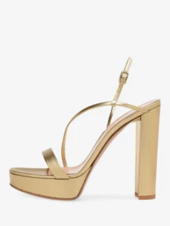 Chaussures de soirée à talons hauts et à lanières bout ouvert plateforme et talon épais
