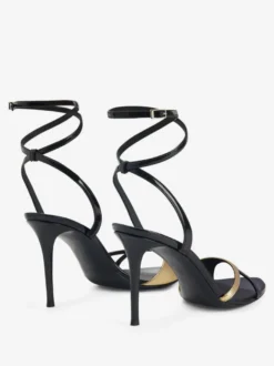 Chaussures de soirée à talons hauts Sandales à talons aiguilles et lanières à bout ouvert