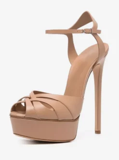 Chaussures femme plateforme talon haut sandales boucle régalable