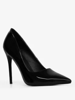Chaussures habillées bordeaux à talons hauts et bout pointu