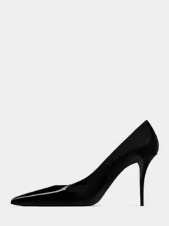 Chaussures habillées bordeaux à talons hauts et bout pointu