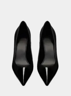 Chaussures habillées bordeaux à talons hauts et bout pointu