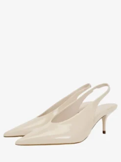 Chaussures Habillées À Bout Pointu Femmes À Bride Arrière Beige