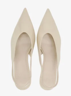 Chaussures Habillées À Bout Pointu Femmes À Bride Arrière Beige
