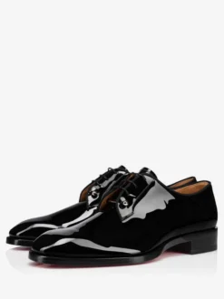 Chaussures habillées homme en cuir verni à lacets style Derby pour mariage chaussures homme de soirée