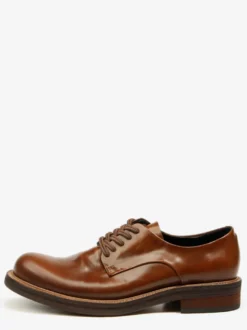 Chaussures habillées noires pour hommes bout rond lacets style soirée