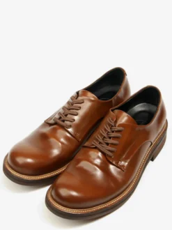 Chaussures habillées noires pour hommes bout rond lacets style soirée