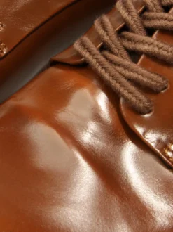 Chaussures habillées noires pour hommes bout rond lacets style soirée